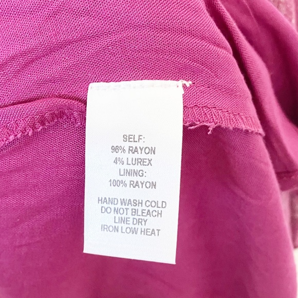 New Lulus Charlize Magenta pink metallic Striped Halter Midi Dress - Picture 7 of 8